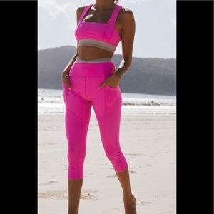 New Free People White Water Pink Legging Size XS